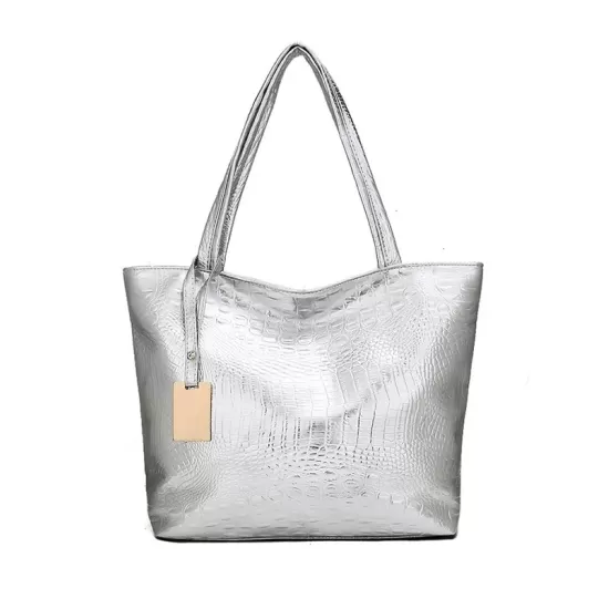 Original Solid Color Shiny Tote Bag