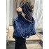 Casual Denim Split-Joint Solid Color Bags Accessories