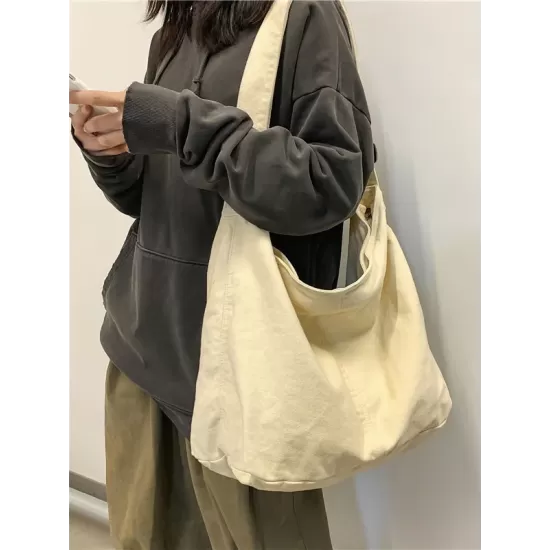 Casual Canvas Solid Color Bags Accessories