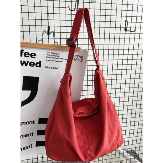 Casual Canvas Solid Color Bags Accessories