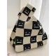 Urban Checkerboard Plaid Color-Block Bags Accessories Handbags