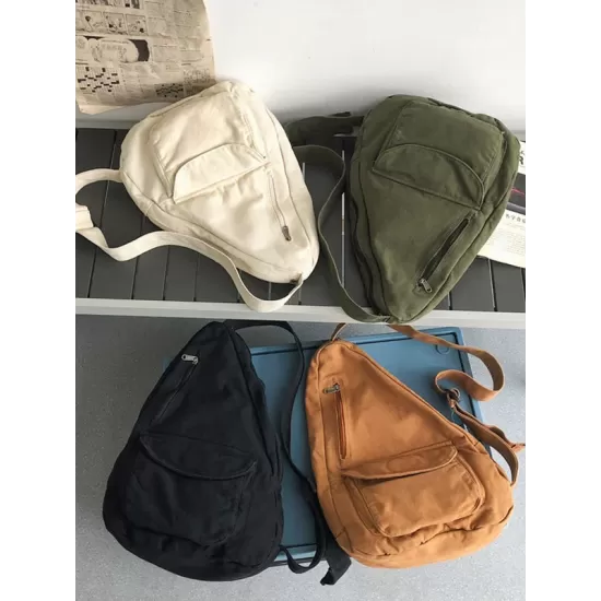 Casual Solid Color Zipper Bags Accessories