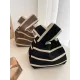 Urban Contrast Color Striped Bags Accessories Handbags