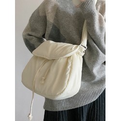 Simple Casual Solid Color Soft Bags Accessories