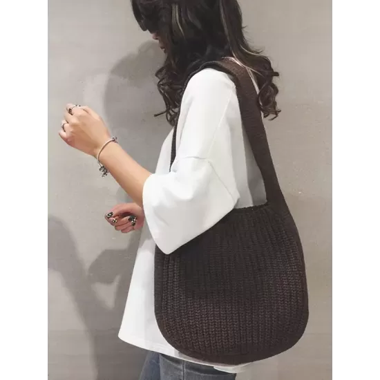 Simple Solid Color Chic Knitting Bags Accessories