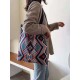 Artistic Retro Weave Contrast Color Striped Bags Accessories