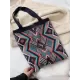 Artistic Retro Weave Contrast Color Striped Bags Accessories