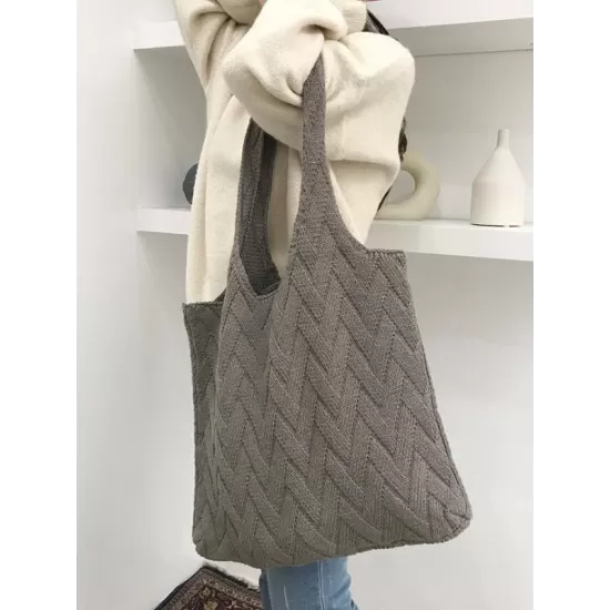 Casual Weave Solid Color Bags Accessories