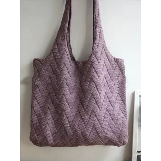 Casual Weave Solid Color Bags Accessories