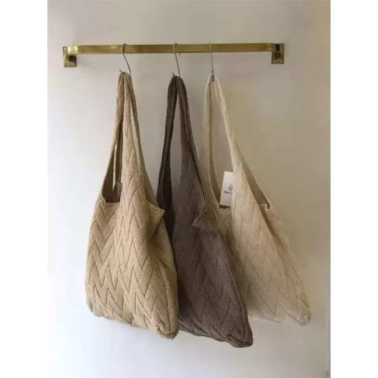 Casual Weave Solid Color Bags Accessories