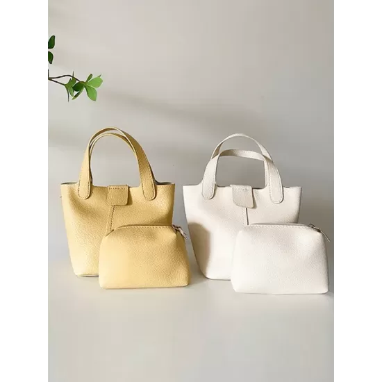 Simple Casual Chic PU Solid Color 2 Pieces Bags Accessories