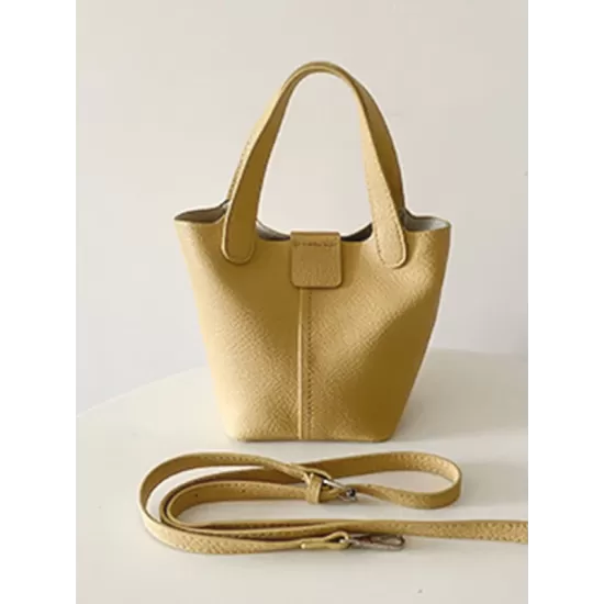 Simple Casual Chic PU Solid Color 2 Pieces Bags Accessories