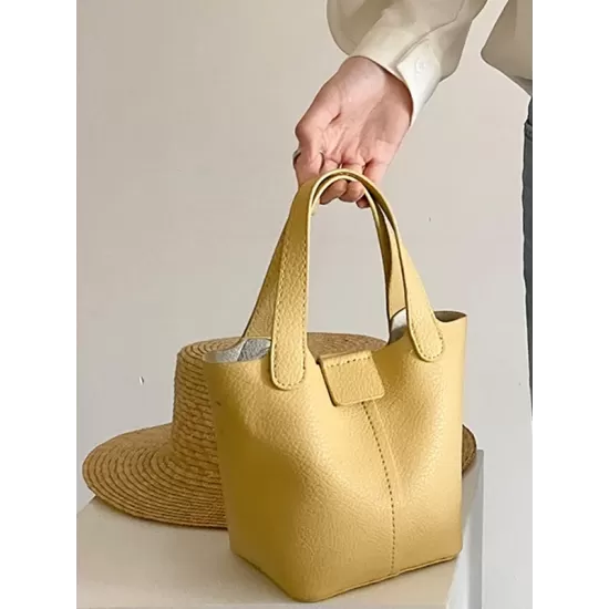 Simple Casual Chic PU Solid Color 2 Pieces Bags Accessories