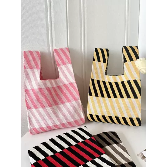 Striped Woven Handbag Bags Accessories