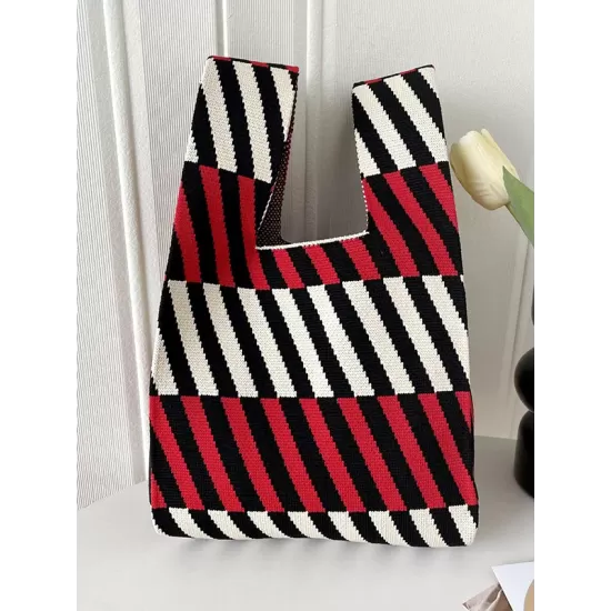 Striped Woven Handbag Bags Accessories