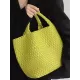 Solid Color Woven Tote Handbags Bags