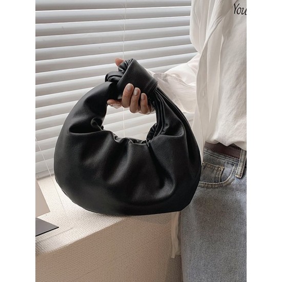 Bowknot Pleated Solid Color Handbags Accessories