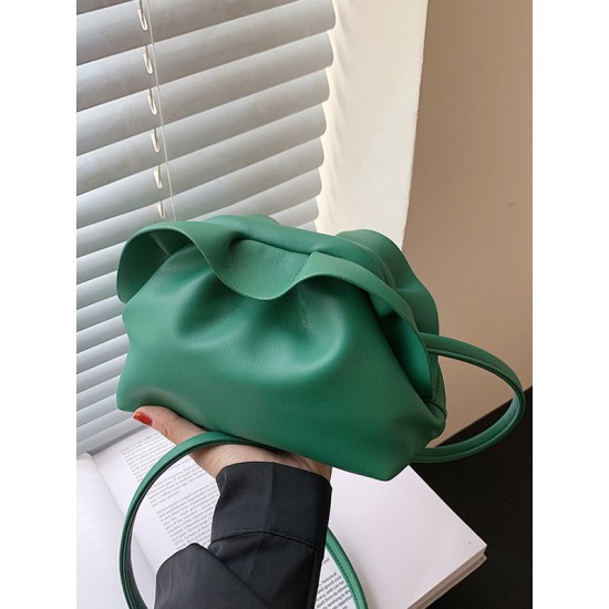 Falbala Pleated Solid Color Bags Accessories