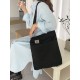 Simple Solid Color With-pockets Canvas Handbag