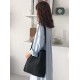 Simple Solid Color With-pockets Canvas Handbag