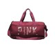 Sequined Letter Print Large-Capacity Outdoor Portable Travel Bag