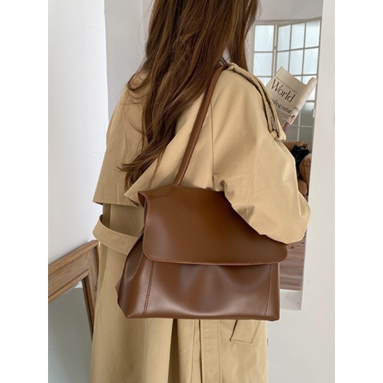 Casual Simple Chic Solid Color Shoulder Bag