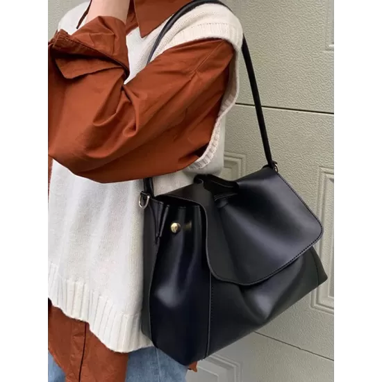 Casual Simple Chic Solid Color Shoulder Bag