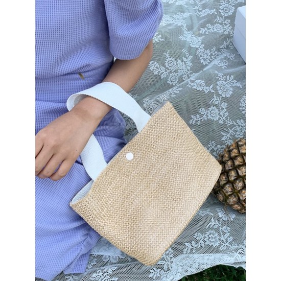 Simple Casual Vacation Weave Bag