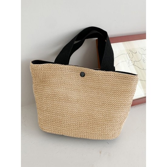 Simple Casual Vacation Weave Bag