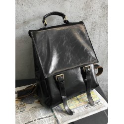 Simple Vintage Solid Color Backpack