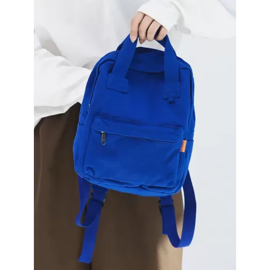 Simple Casual 5 Colors Canvas Backpack