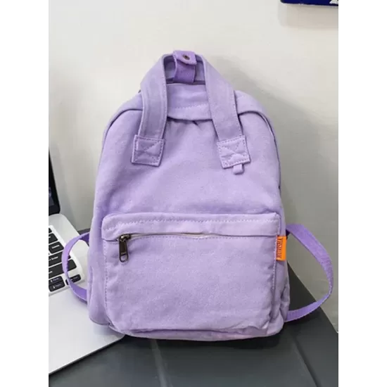 Simple Casual 5 Colors Canvas Backpack