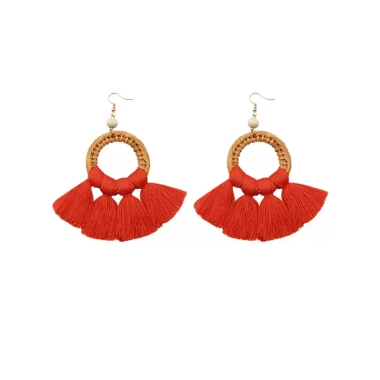 Tasseled Knitting Bohemia Earrings