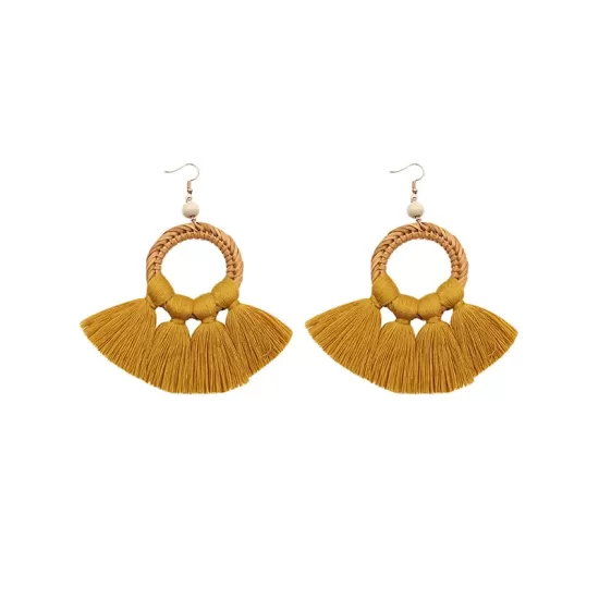 Tasseled Knitting Bohemia Earrings