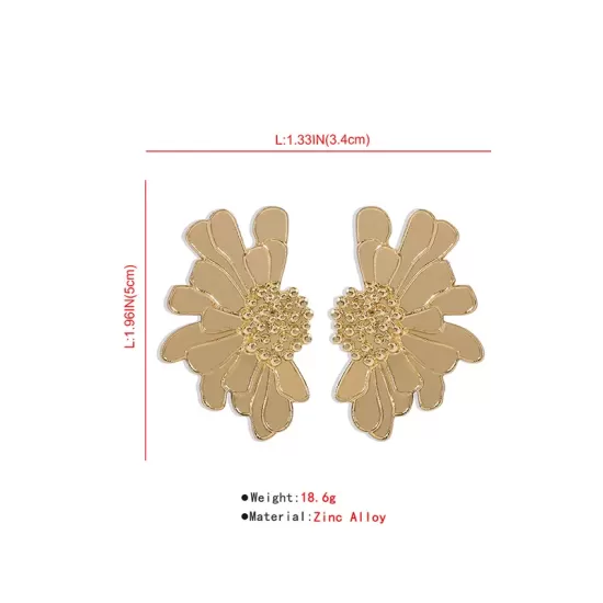 Vintage Alloy Flower Earrings