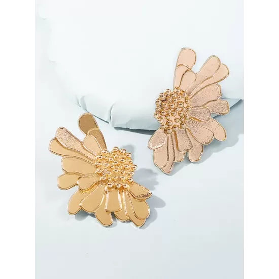 Vintage Alloy Flower Earrings