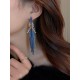 Urban Blue Tasseled Earring