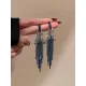 Urban Blue Tasseled Earring