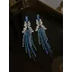 Urban Blue Tasseled Earring