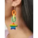 Stylish Street Shooting Rainbow Stars Acrylic Earrings