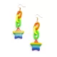 Stylish Street Shooting Rainbow Stars Acrylic Earrings