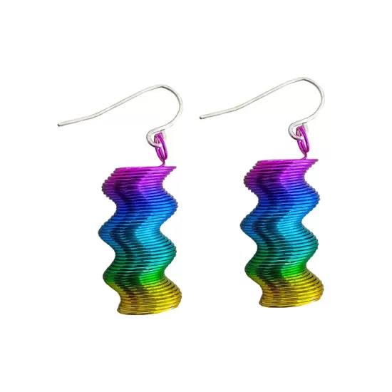 Spiral Colorful Gradient Stylish Earrings