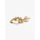 Gold Foil French Baroque Vintage Natural Pearl Earrings