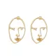 Fashion Creative Face Beaded Decorate Hollow Earrings