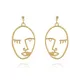 Fashion Creative Face Beaded Decorate Hollow Earrings