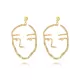 Fashion Creative Face Beaded Decorate Hollow Earrings