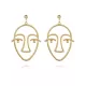 Fashion Creative Face Beaded Decorate Hollow Earrings