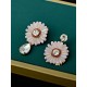 Original Vintage Asymmetric Floral Earrings Accessories