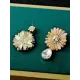 Original Vintage Asymmetric Floral Earrings Accessories