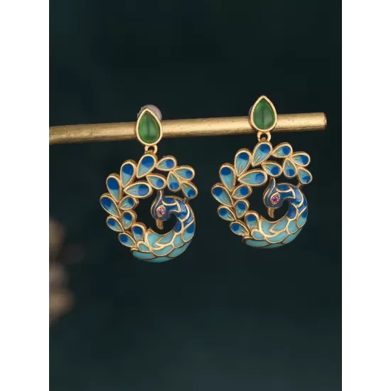 Vintage Peacock Shape Earrings Accessories